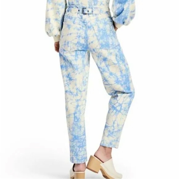 NWT | Women's Marble Print High-Rise Tapered Jeans - Rachel Comey - Picture 3 of 7